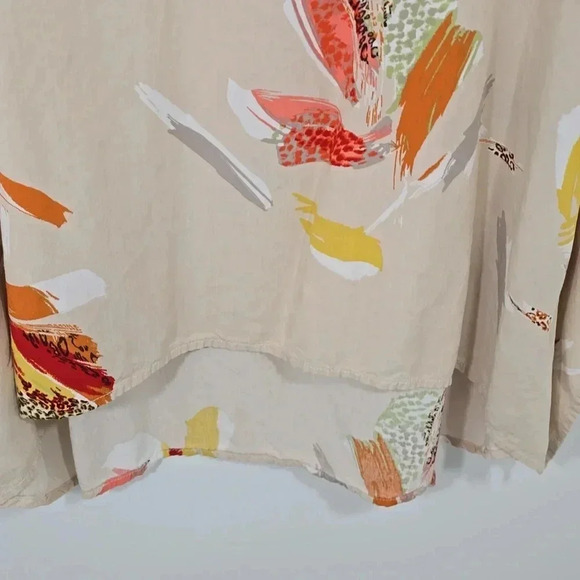 {Caramela} Women's Mixed Print - Paint Strokes Top - Size Medium - Picture 8 of 11